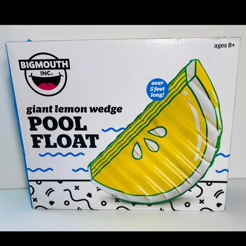 Giant Lemon Wedge Pool Float Beach Raft